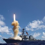 USS Fitzgerald launches missile in missile defense drill; Source: http://navylive.dodlive.mil/2012/10/25/largest-missile-defense-flight-test-in-history/